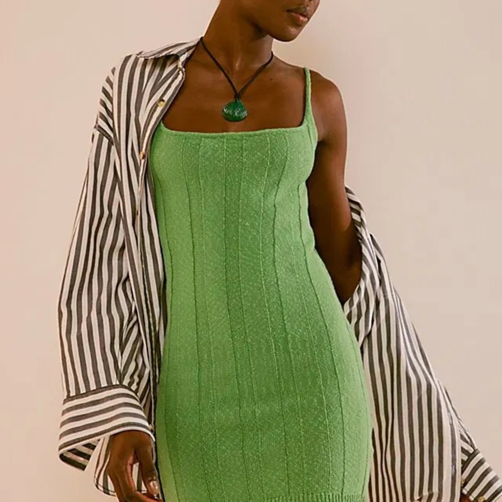 Free People Green Mini Dress